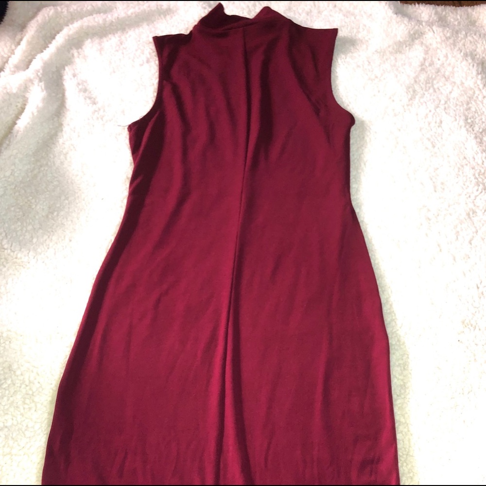 Wine bodycon dress